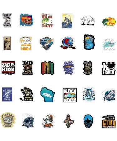 101PCS Waterproof Go Fishing Stickers - Outdoor Adventure Vinyl Decals for Kayaks, Motorcycle, Phone, Bicycle & More - Buy Online on GoSupps.com