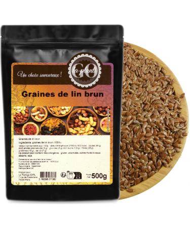 Brown flax seeds 500 g - LA PLANTIGO