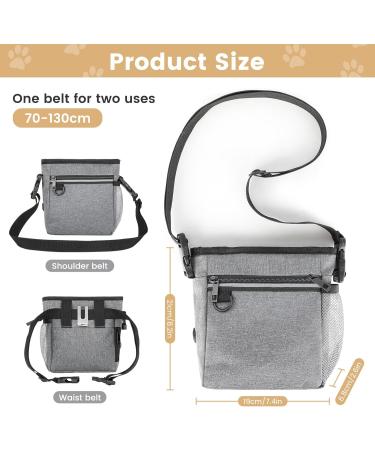 IDOGCHEW Dog Treat Pouch with Built-In Poop Bag Dispenser - Large Training Bag with Adjustable Belt - Multi Pocket Design for Treats and Toys - Buy Online on GoSupps.com