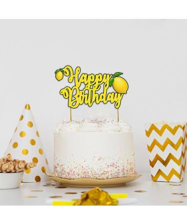 Seyal Lemon Happy Birthday Cake Topper - Buy Online on GoSupps.com