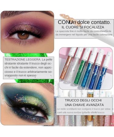 Glitter Liquid Eyeliner Glitter Liquid Eyeliner | Waterproof Eyeliner Pencil 6 Colors Eyeliner Color Set - Long-lasting Glitter Eye Pencil Colored Eyeliner - Buy Online on GoSupps.com