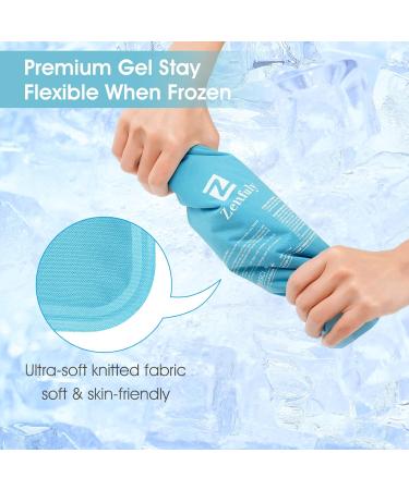 Zettfuly Knee Ice Pack Wrap - Cold Compression Therapy for Knee Pain Relief, Swelling, Bruises - Reusable Gel Instant Cold Pack for Injuries - Buy Online on GoSupps.com