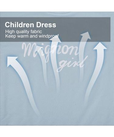 Shanrya Girls Dress - Safe Skin-Friendly Everyday Clothing | Light Blue Children's Dress for Parties School Activities & Home Trips (130cm) - Buy Online on GoSupps.com