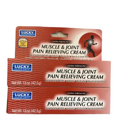 LUCKY Super Soft Muscle & Joint Pain Relieving Cream Ultra Strength Quick Pain Relief Backache Pack of 2