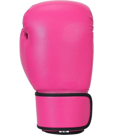 Synthetic Leather Pink Boxing Gloves - 10oz - Ideal for Home Gym Kickboxing Training - Men, Women, Kids - Breathable Mesh Palm - Buy Online on GoSupps.com