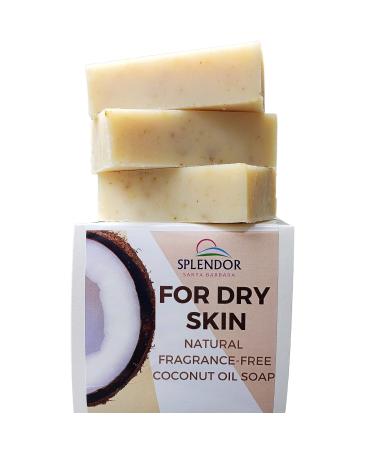 Splendor Santa Barbara Moisturizing Coconut Oil Face & Body Bar Soap - for Dry  Irritated  Itchy  Sensitive Skin - Handmade  Vegan  Natural  Fragrance-Free with Gluten Free Colloidal Oats 10.5 Ounce (Pack of 1)