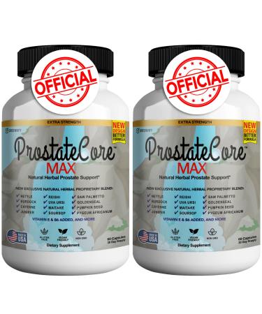 GREENVIFY ProstateCore Max Extra Prostate Supplements for Men Capsules Health Supplements - Maximum Strength All Natural to Support Normal & Healthy Function (120 Capsules) (2 Pack)