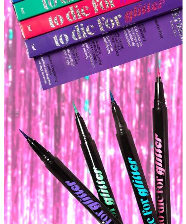 KRASH KOSMETICS KRASH KOSMETICS To Die For Glitter SMS Liquid Eyeliner Blue - Waterproof 24h Long Lasting Formula - Eyeliner Glitter Colours - Fine Tip Felt Applicator - Vegan and Cruelty Free - Buy Online on GoSupps.com
