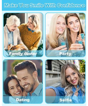 4 PCS Fake Teeth Veneers for Women and Men - Comfortable Dentures for Upper and Lower Jaw, Natural Shade Fit Dental Veneers - Temporary Teeth Restoration - Buy Online on GoSupps.com