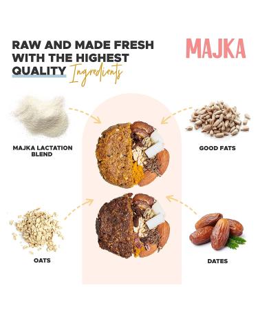 Majka Organic Lactation Cookies for Nursing Moms - Boost Breast Milk Supply & Energy - Vegan & Gluten Free - Variety 6 Pack - Buy Online on GoSupps.com