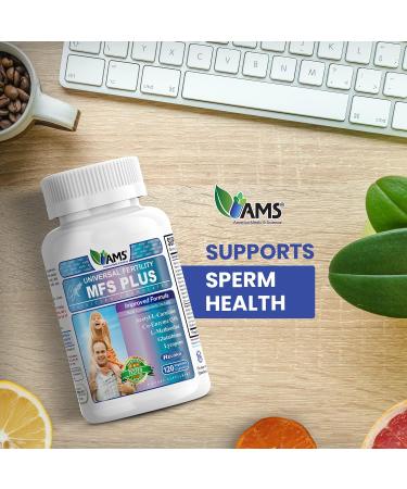 America Medic & Science MFS Plus (120 Capsules) and Sperm Count Max Supplement (60 Capsules) |Fertility Supplements for Men - Buy Online on GoSupps.com
