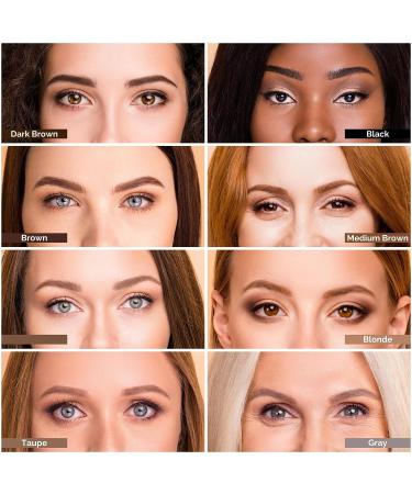 Brows by Bossy Dual-Color Eyebrow Stamp Stencil Kit | 9 Reusable Stencils for Professional Brow Shaping | Waterproof Tint for Instant Long-Lasting Results (Medium Brown/Brown) - Buy Online on GoSupps.com