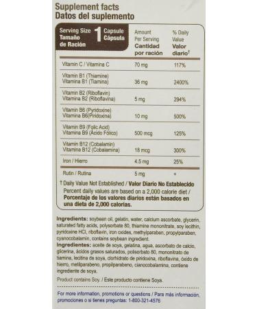 Bedoyecta Multivitamin with Iron, Folic Acid, Vitamin C, B1, B2, B9, and B12 - 30 Count (Pack of 1) - Buy Online on GoSupps.com