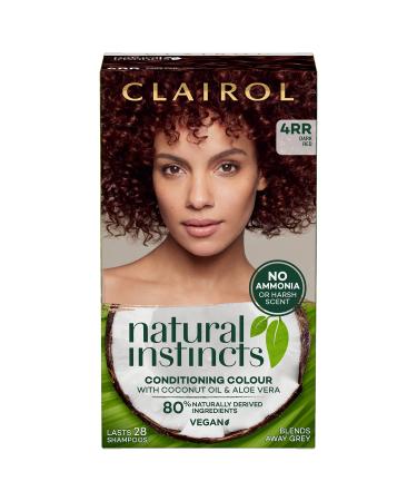Clairol Natural Instincts Semi-Permanent No Ammonia Hair Dye 4RR Dark Red 4RR Dark Red 1 Count (Pack of 1)