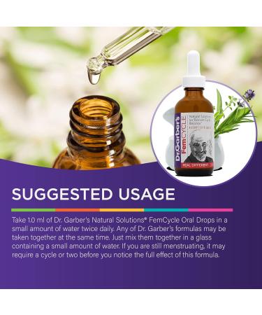Dr. Garber's Natural Fem Cycle Drops - Hormone Balance & PMS Relief - 60ml Gemmotherapy Supplement - Buy Online on GoSupps.com
