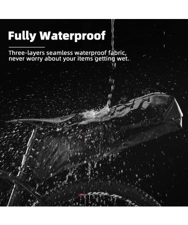 ROCKBROS Waterproof Bikepacking Saddle Bag | Large 14L Capacity | Road & Mountain Bike Seat Bag - Buy Online on GoSupps.com