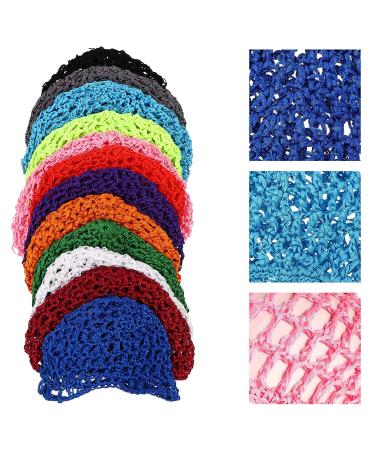Beaupretty Braided Wigs: 12pcs Mesh Crochet Hair Net Cap Snood Hat for Short Hair - Mixed Color - Buy Online on GoSupps.com