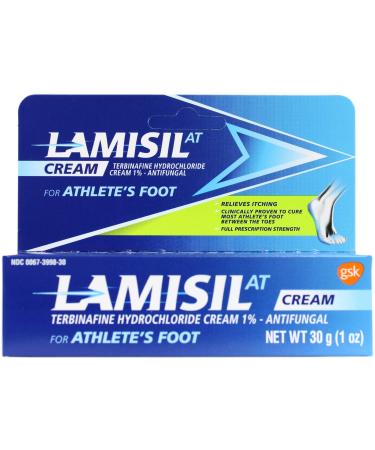 Lamisil Athelete's Foot Antifungal Cream  Full Prescription Strength for Itching  Burning  Cracking  and Scaling  1 ounce