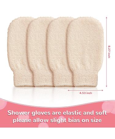 4-Piece Exfoliating Bath Shower Mitt Set - Deep Exfoliation Scrubbing Glove - Buy Online on GoSupps.com