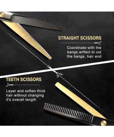 AUSYIWI 11 Piece Hairdressing Scissors Set Hair Scissors Set Hairdressing Accessories Scissors Made of Stainless Steel a Hair Cape a Comb and Clips Suitable for Home Hair Cuts for Men Women and - Buy Online on GoSupps.com