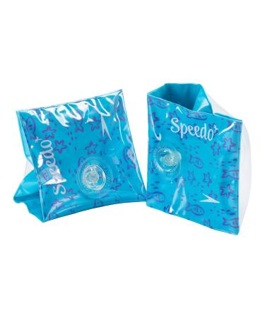 Speedo Kids' Begin to Swim Vinyl Basic Arm Bands One Size Ice Blue/Grape