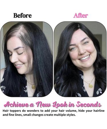 Real Hair Silk Base Topper for Thinning Hair Women - Dark Brown 12inch - Buy Online on GoSupps.com