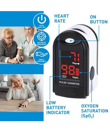 Buy Grundig Finger Pulse Oximeter - Accurate Oxygen Saturation Measuring Device for Ages 4+ | International Shipping Available - Buy Online on GoSupps.com