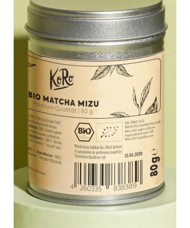 KoRo - Th Matcha bio japonais Mizu 80 g - Qualit premium naturel et d tox en vrac Mizu Pack de 1 - Buy Online on GoSupps.com