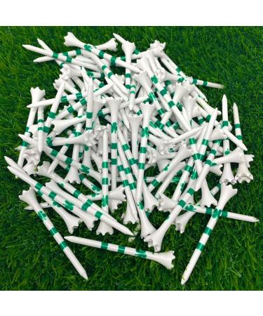 NorthPointe Four Leaf Clover Shamrock Plastic Golf Tees - White/Green (100 Pack) - Buy Online on GoSupps.com
