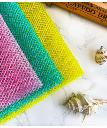 African Exfoliating Net Sponge 3 Pcs - Body Scrubber & Exfoliator Set - Buy Online on GoSupps.com