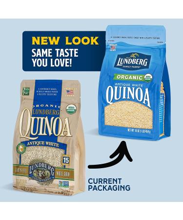 Organic Quinoa Antique White - 16 oz | Non-GMO, Gluten-Free, High Protein & Fiber | Lundberg Family Farms - Buy Online on GoSupps.com