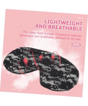 Mikinona Lace Flower Eye Mask Polyester Goggles Soft Travel 22x9x0.8cm Black - Buy Online on GoSupps.com