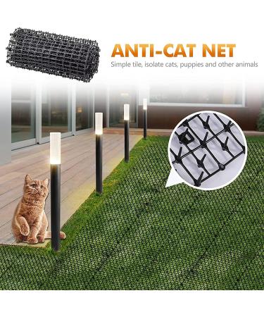 Cat Scat Mat with Spikes 78.7inch Animal Spikes Repellent Mat Plant Protection Net Cat Deterrent Devices with Garden U Shape Pegs and Twist Ties for Outdoor Garden Fence - Buy Online on GoSupps.com
