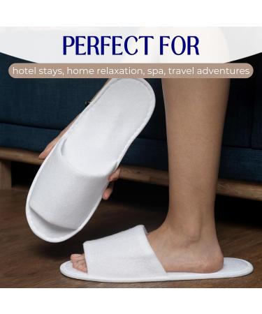 Disposable Slippers for Guests - 25 Pairs Travel & Home Spa Slippers for Women | Hotel & Indoor Use - Buy Online on GoSupps.com