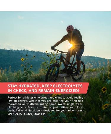 Tailwind Nutrition Endurance Fuel Caffeine Drink Mix - Raspberry Buzz | 50 Servings, Non-GMO, Vegan, Gluten-Free - Buy Online on GoSupps.com
