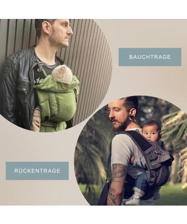 Hoppediz Bondolino Plus Baby Carrier - Comfortable Front & Back Carrier for Newborns - All Black Design - Buy Online on GoSupps.com