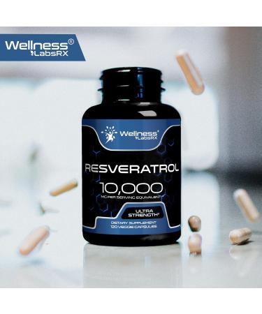 WELLNESS LABSRX Resveratrol Supplement 1000mg 120 Capsules (60 Days Supply) Ultra-Strength High Purity Trans-Resveratrol for Healthy Aging Anti-Aging and Heart Health Support - Vegan Keto 120 Count (Pack of 1) - Buy Online on GoSupps.com