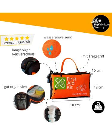 First Aid Set for Children & Teens - 136 Parts CE Certified - Made in Germany Durable 600D Nylon Bag - Essential Home & Travel Safety - Buy Online on GoSupps.com