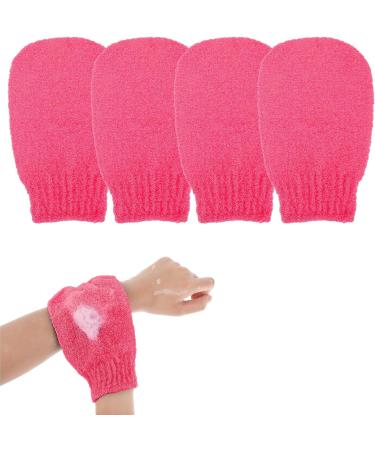Sibba 2 Pairs Exfoliating Gloves for Body Scrubbing and Tan Removal - Red Exfoliating Mitt for Shower Bath - Effective for Dead Skin and Keratosis Pilaris - Buy Online on GoSupps.com