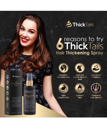 ThickTails Hair Thickening Spray 3.4oz - Volumizing Tonic with Caffeine & Keratin for Thicker Hair. Women's Hair Growth Styling Hairspray - Buy Online on GoSupps.com
