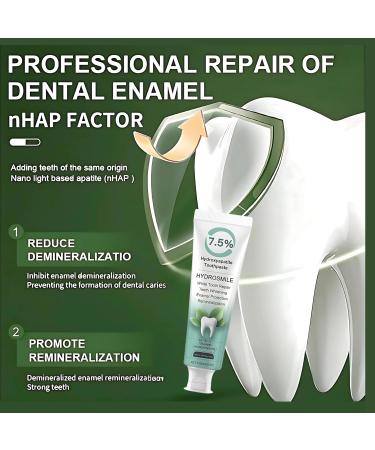 Hydrosmile Hydroxyapatite Whitening Toothpaste Nano Hydroxyapatite Fluoride Free Non Fluoride Natural Formula for Adults Enamel Remineralizing Sensitive Teeth Fresh Mint Pack of 2 - Buy Online on GoSupps.com