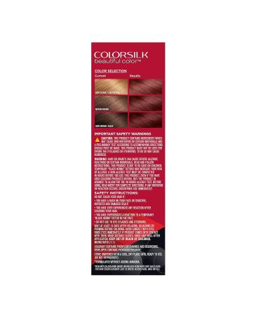 Revlon Colorsilk Permanent Red Hair Dye Pack of 3 | 100% Gray Coverage, Ammonia-Free Auburn Brown Color with Keratin & Amino Acids - Buy Online on GoSupps.com