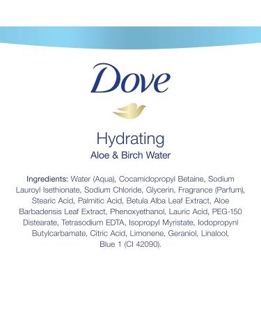 Dove Body Wash 100% Gentle Cleansers Hydrating Aloe & Birch - Sulfate-Free, 22 Fl Oz (Pack of 4) - Buy Online on GoSupps.com