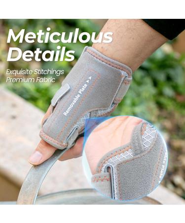 Curecare Universal Thumb Bandage - Ultra-Strong Support Orthosis for Arthritis & Tendonitis | Left & Right Gray S/M - Buy Online on GoSupps.com