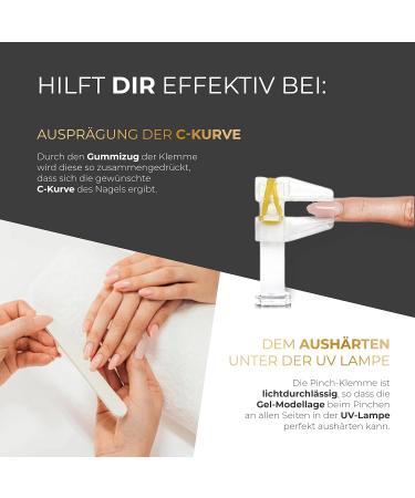 Pinch Clamp Set of 2 for Perfect Nail Design | UV Gel & Acrylic C-Curve Aid - Shop Internationally - Buy Online on GoSupps.com