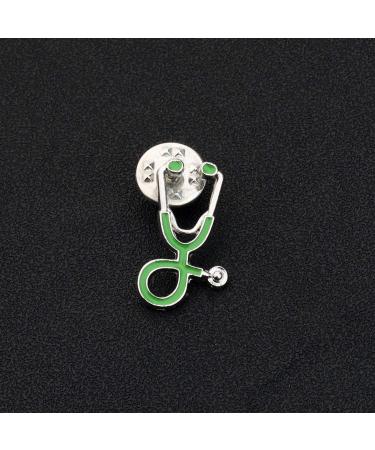 Buy Nurse Stethoscope Enamel Pin | Medical Brooch Gift for Doctors & Nurses - Green-S - Buy Online on GoSupps.com