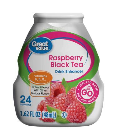 Great Value Drink Enhancer, Raspberry Black Tea, 1.62 fl oz (10 Pack)
