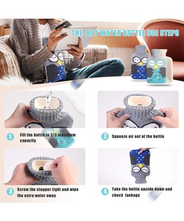 Shop Goomp Hot Water Bottle Set - 2 Pack Gray Animal Covers for Pain Relief & Therapy | 2 Liter Hot Water Bottles for Cramps & Cold Relief - International Shipping Available - Buy Online on GoSupps.com