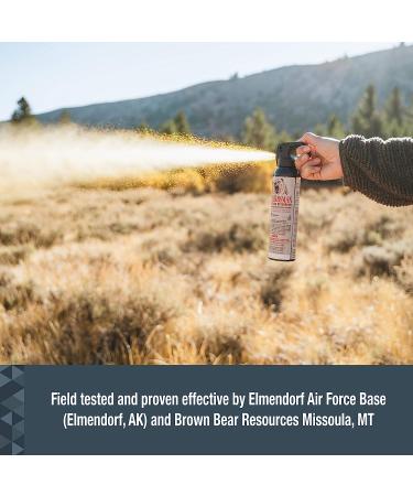 SABRE Frontiersman 7.9 oz. Bear Spray, Maximum Strength 2.0% Major Capsaicinoids, Powerful 30 ft. Range Bear Deterrent, Outdoor Camping & Hiking Protection, Quick Draw Holster & Multipack Options 7.9 oz Bear Spray, 2-Pack Bear Spray - Buy Online on GoSupps.com