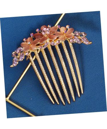 Angoily Opal Comb Wedding Hair Accessories for Brides Tooth Comb Hairbrushes for Woman Comb Wide Tooth Comb Hair Clip Hair Comb for Women Fine Tooth Alloy Small Comb Purple Metal - Buy Online on GoSupps.com